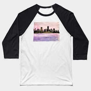 Hazy City Painting Baseball T-Shirt